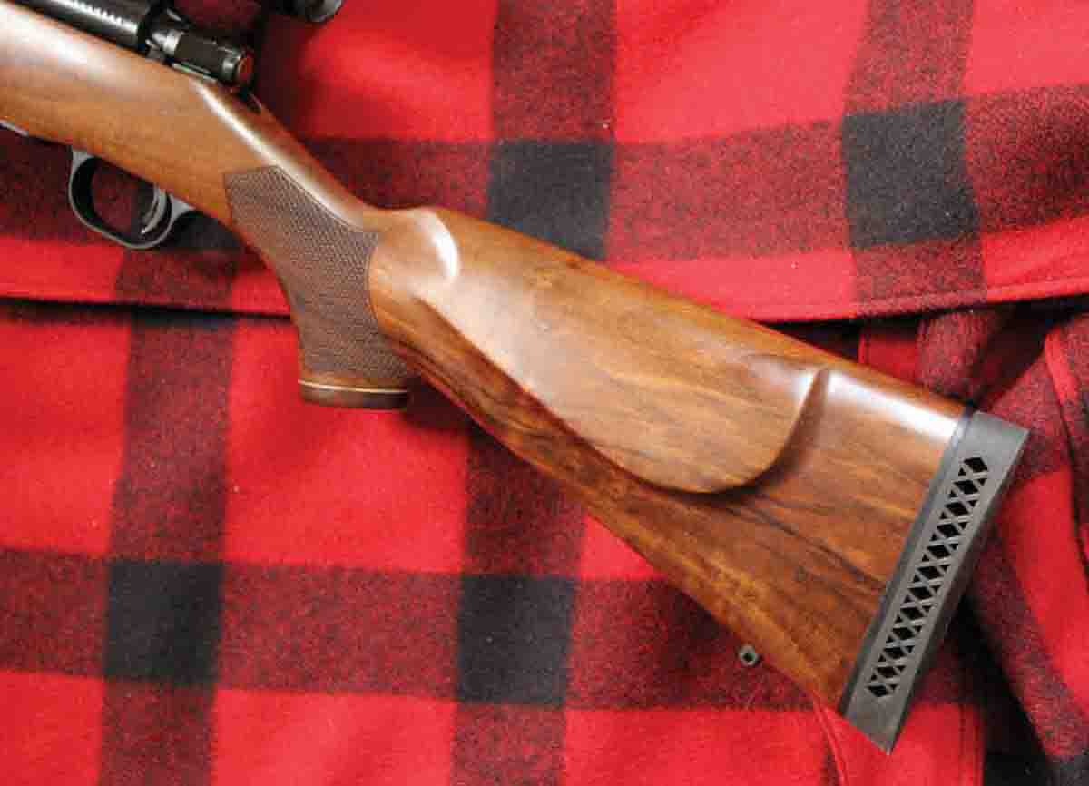 For hunters who prefer traditional rifles, both sides of the Mossberg’s buttstock had very fancy grain.